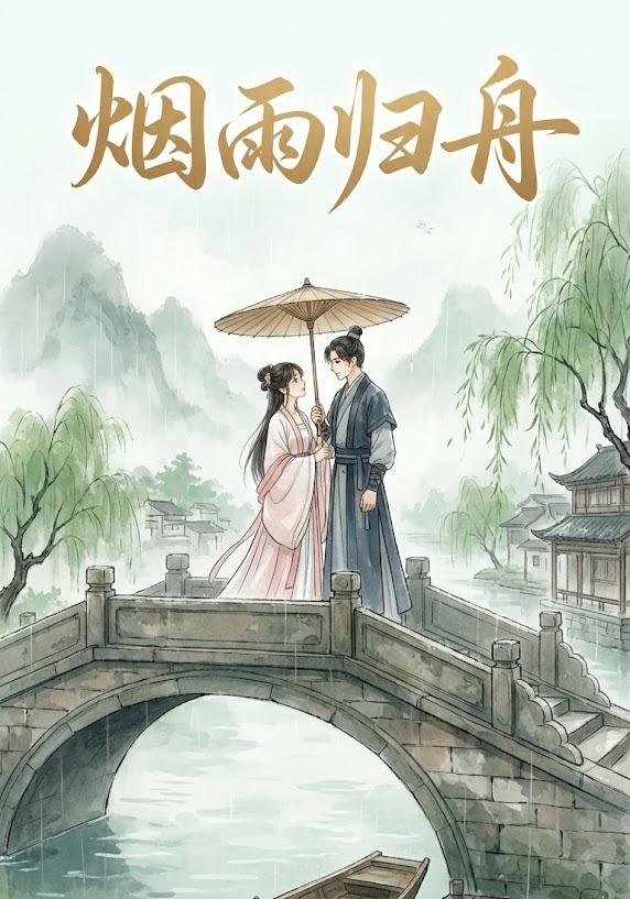 烟雨归舟