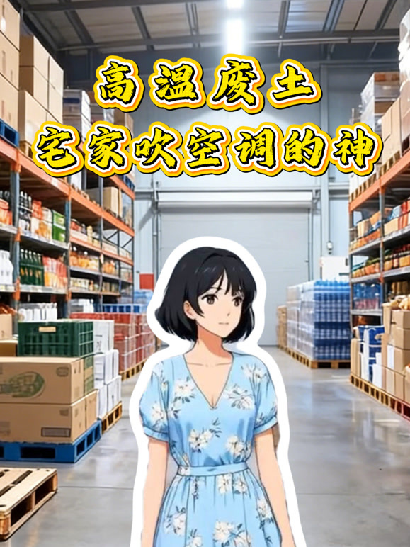 高温废土宅家吹空调的神动态漫画