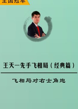 王天一先手飞相局经典篇飞相局对右士角炮