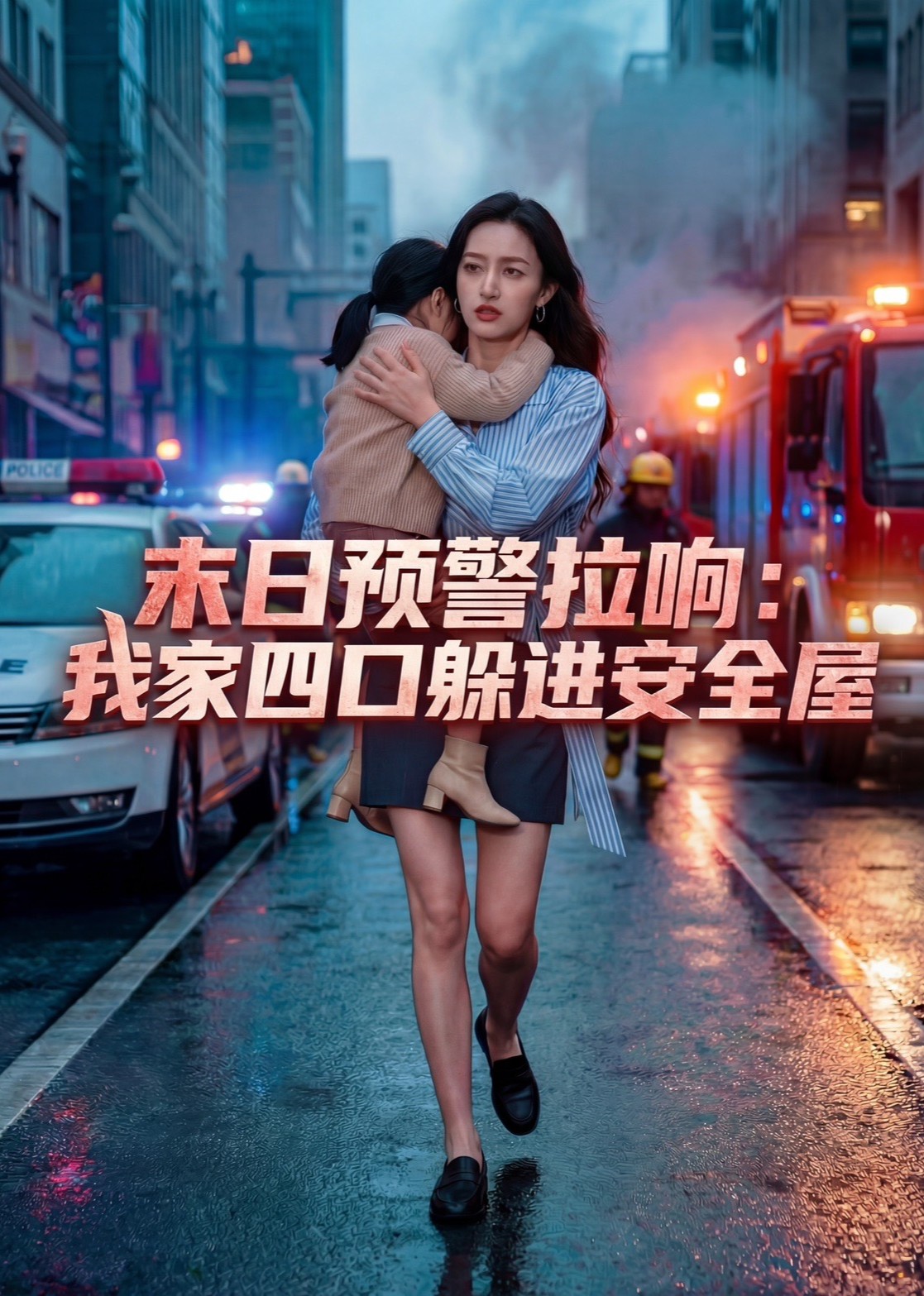 末日语预警拉响我家四口躲进安全屋