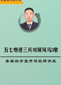 五七炮进三兵对屏风马3象象棋微学堂开局视频讲座