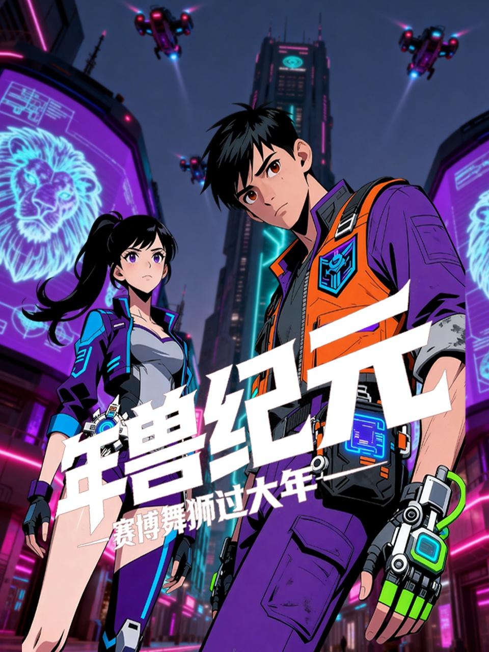 年兽纪元赛博舞狮过大年