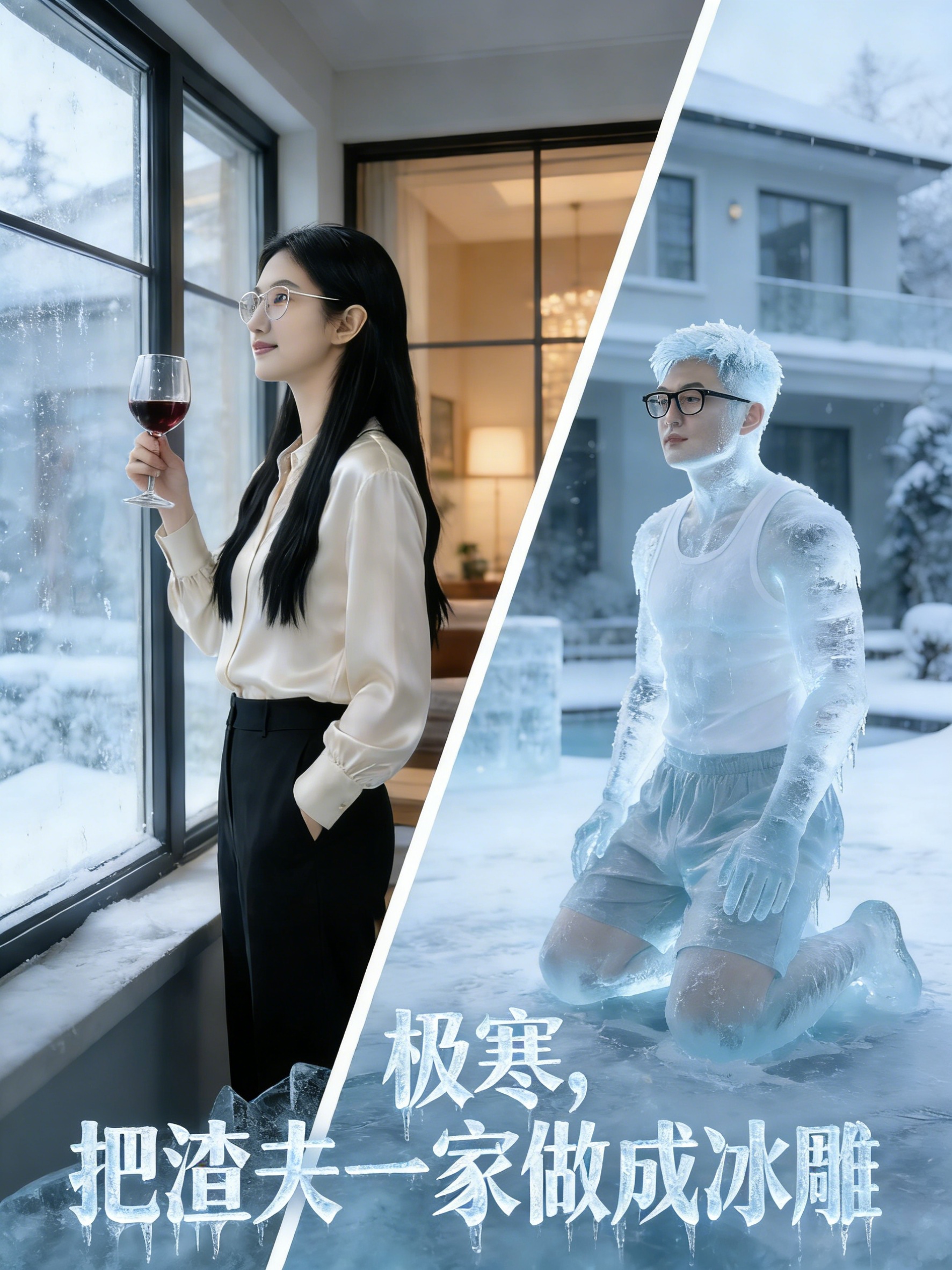 极寒，把渣夫一家做成冰雕
