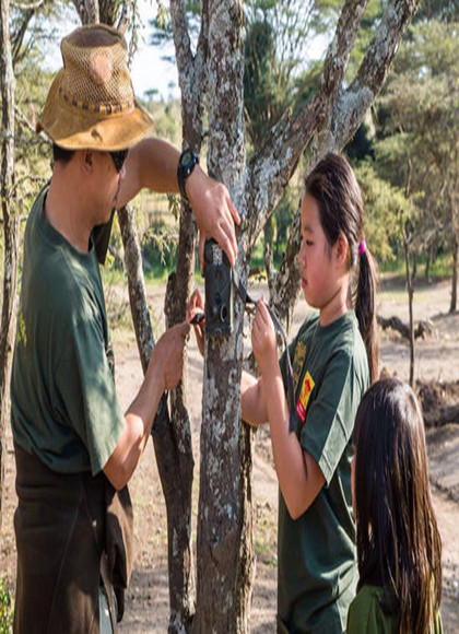 在非洲保护狮子的大陆人