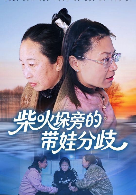 柴火垛旁的带娃分歧