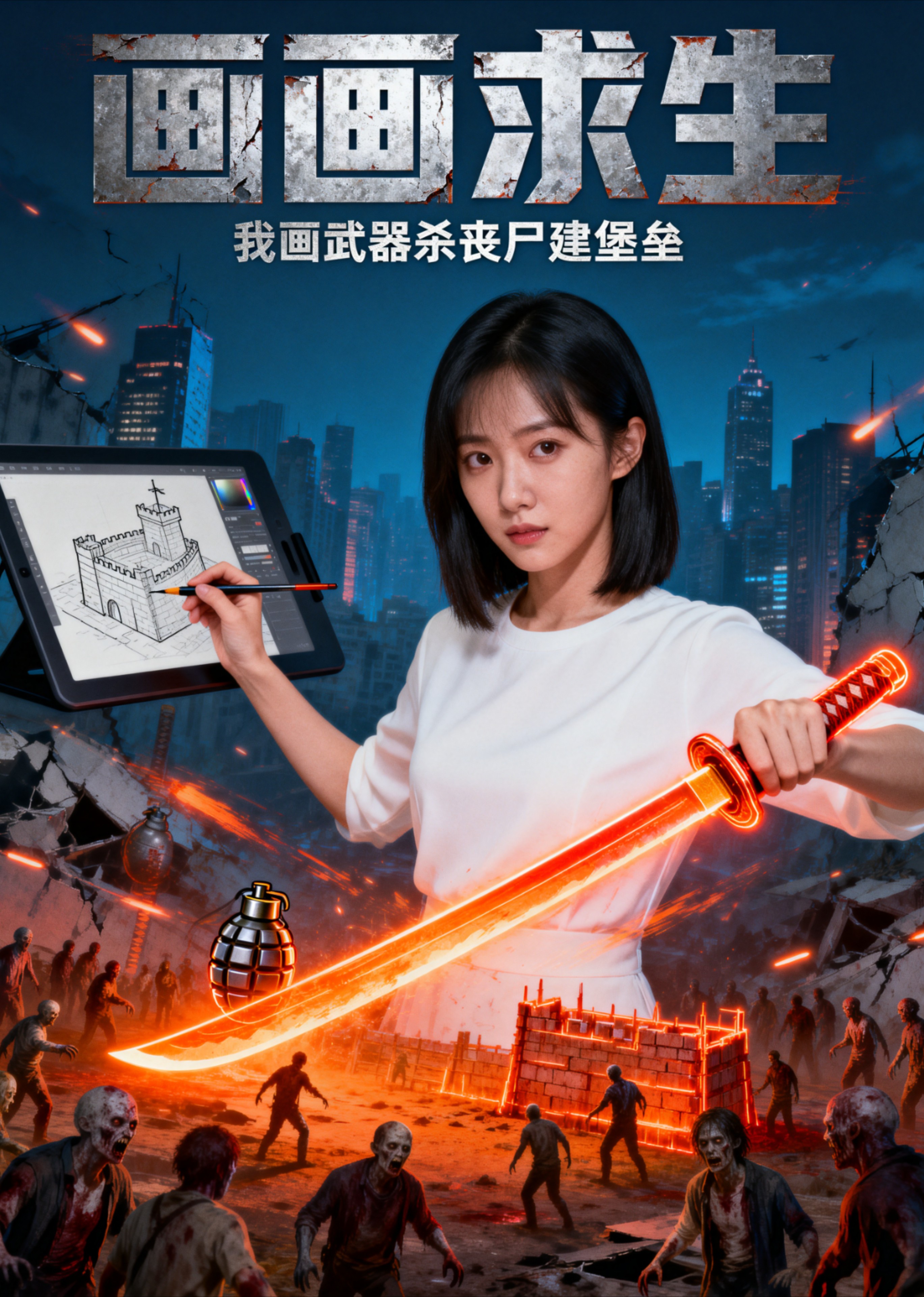 画画求生我画武器杀丧尸建堡垒