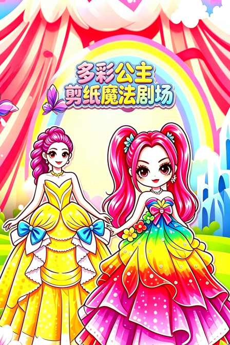 多彩公主剪纸魔法剧场