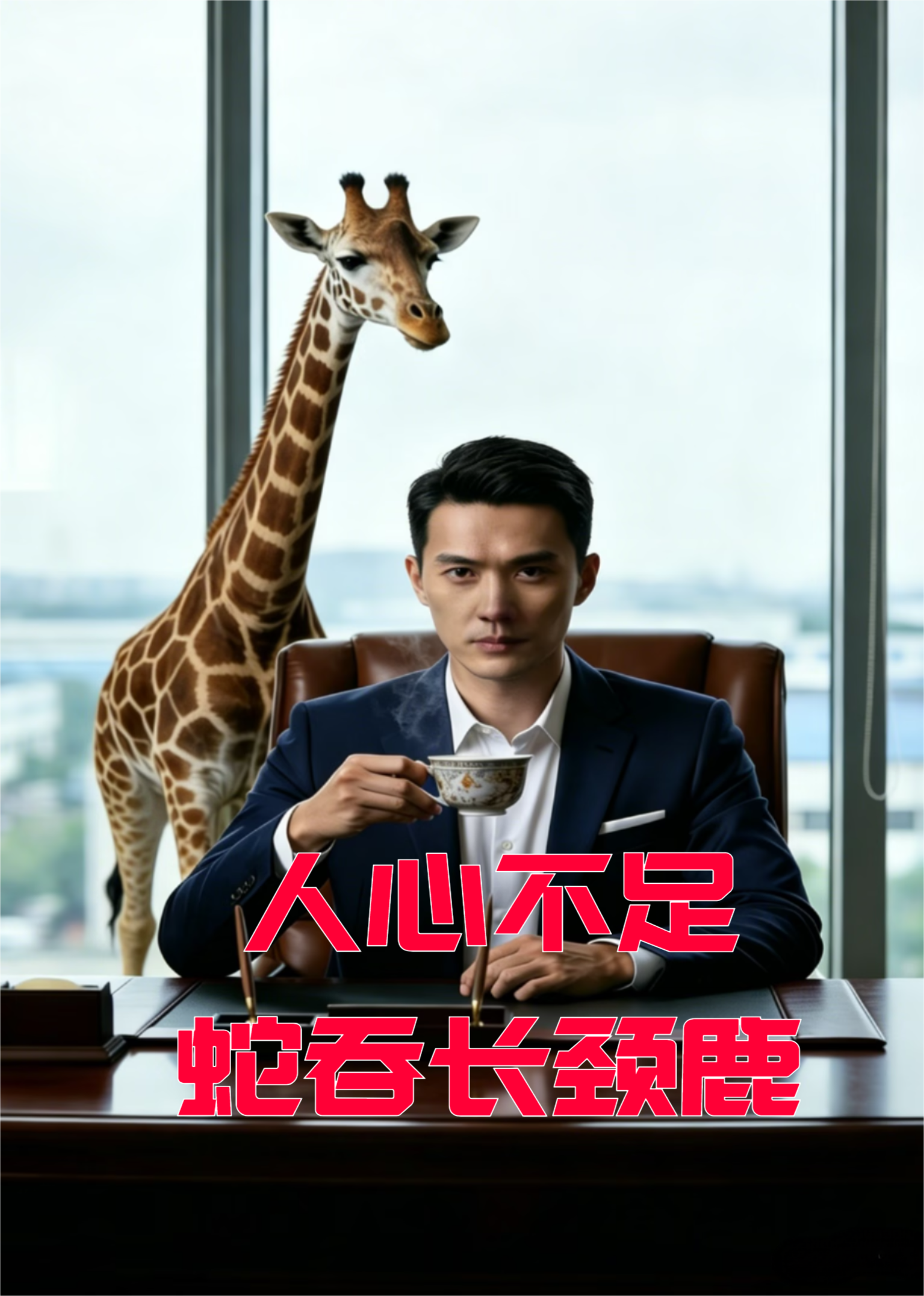 人心不足蛇吞长颈鹿