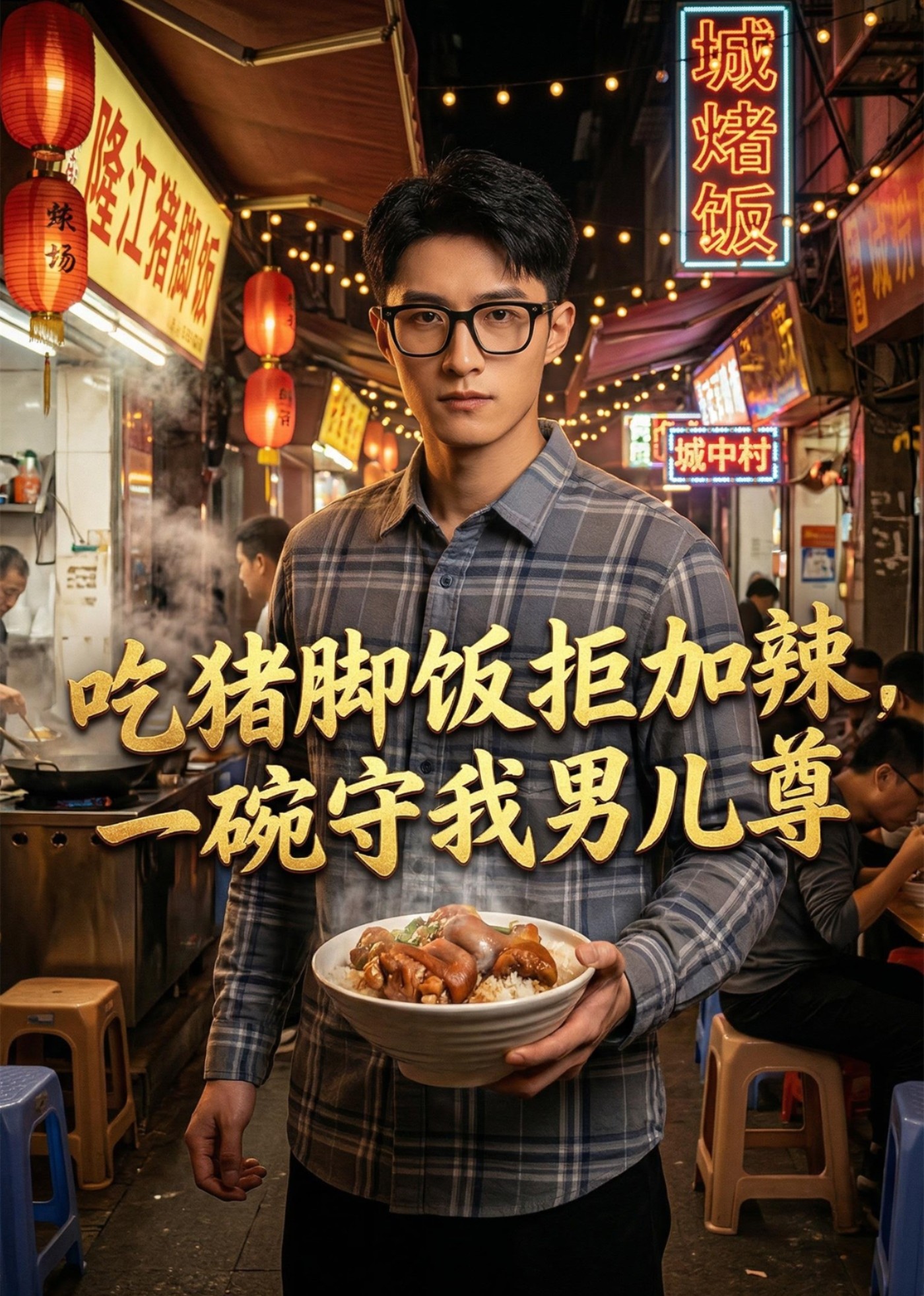 吃猪脚饭拒加辣一碗守我男儿尊
