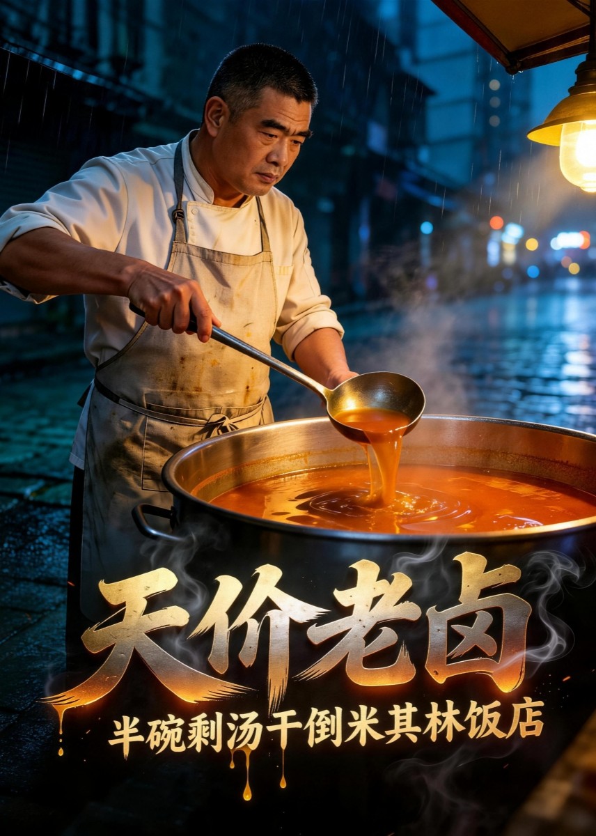 天价老卤半碗剩汤干倒米其林饭店