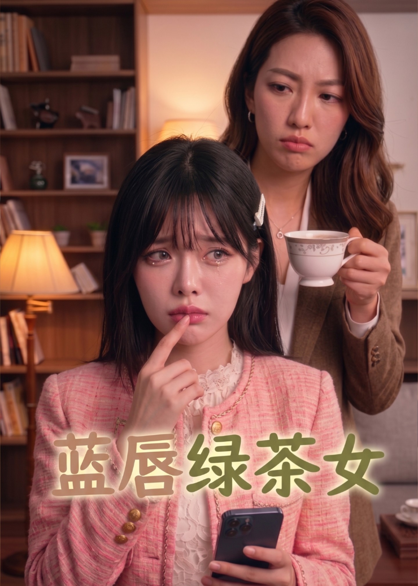 蓝唇绿茶女